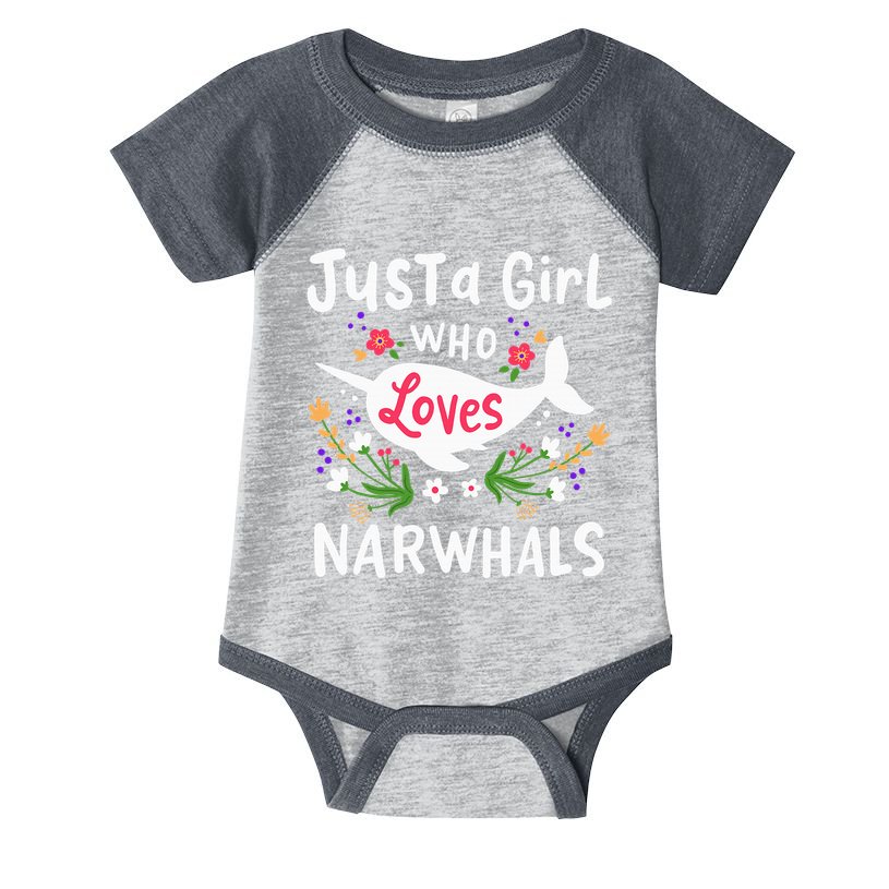 Narwhal Just A Girl Who Loves Narwhals Cute Gift Infant Baby Jersey Bodysuit