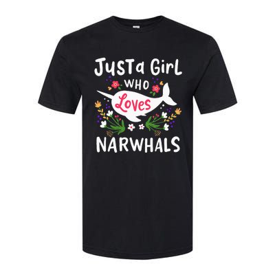 Narwhal Just A Girl Who Loves Narwhals Cute Gift Softstyle® CVC T-Shirt