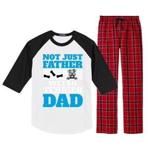 Not Just A Father Welsh Terrier Dad Fun Dog Owner Design Meaningful Gift Raglan Sleeve Pajama Set