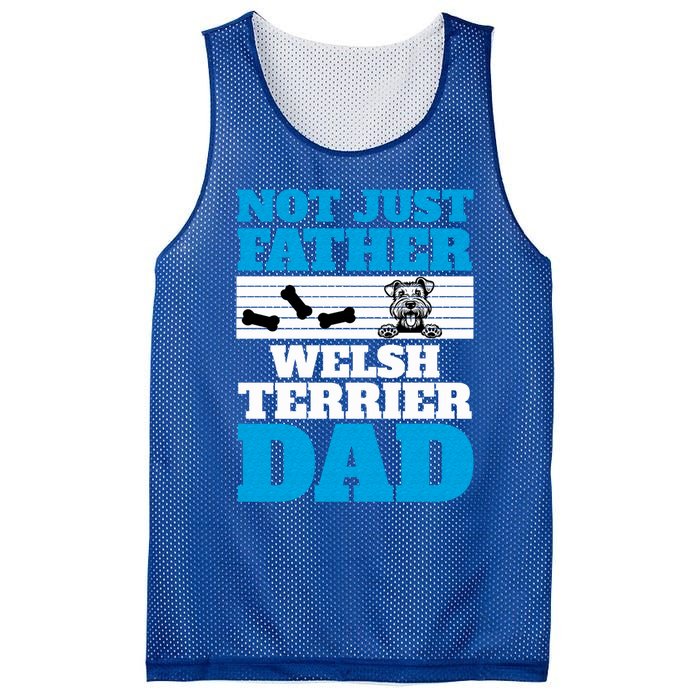 Not Just A Father Welsh Terrier Dad Fun Dog Owner Design Meaningful Gift Mesh Reversible Basketball Jersey Tank