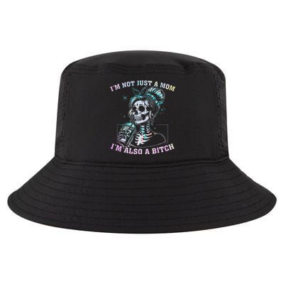 Not Just A Mom Also A Badass Skull Tie Dye Cool Comfort Performance Bucket Hat