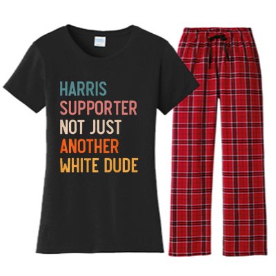 Not Just Another White Dude Comma La Kamala Harris Women's Flannel Pajama Set