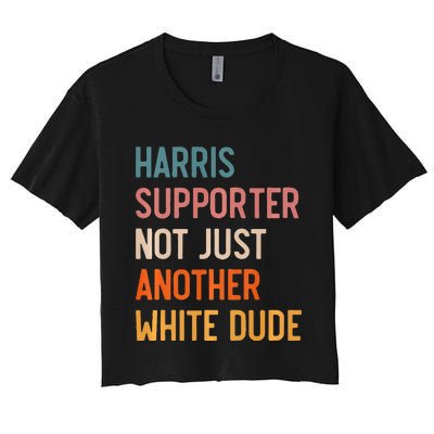 Not Just Another White Dude Comma La Kamala Harris Women's Crop Top Tee