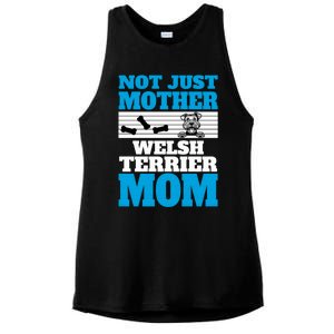 Not Just A Mother Welsh Terrier Mom Fun Dog Owner Design Gift Ladies PosiCharge Tri-Blend Wicking Tank