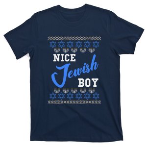 Nice Jewish Boy Hanukkah Jew Chanukah Menorah T-Shirt