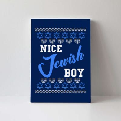 Nice Jewish Boy Hanukkah Jew Chanukah Menorah Canvas