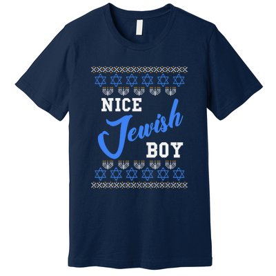 Nice Jewish Boy Hanukkah Jew Chanukah Menorah Premium T-Shirt