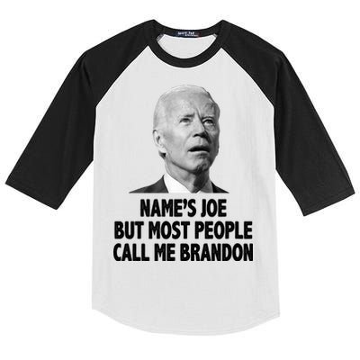 Name's Joe But Most People Call Me Brandon Kids Colorblock Raglan Jersey