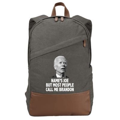 Name's Joe But Most People Call Me Brandon Cotton Canvas Backpack
