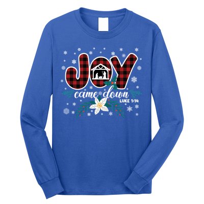 Nativity Jesus Christian Christmas Buffalo Plaid Gift Long Sleeve Shirt