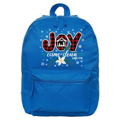 Nativity Jesus Christian Christmas Buffalo Plaid Gift 16 in Basic Backpack