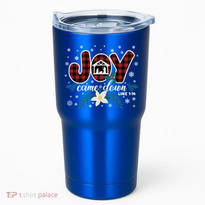 Nativity Jesus Christian Christmas Buffalo Plaid Gift Tumbler