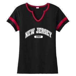 New Jersey Collegiate Style 1787 Ladies Halftime Notch Neck Tee