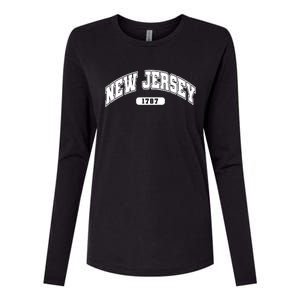 New Jersey Collegiate Style 1787 Womens Cotton Relaxed Long Sleeve T-Shirt