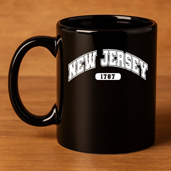 New Jersey Collegiate Style 1787 11oz C Handle Ceramic Mug