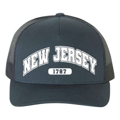 New Jersey Collegiate Style 1787 Yupoong Adult 5-Panel Trucker Hat