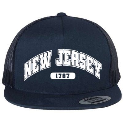 New Jersey Collegiate Style 1787 Flat Bill Trucker Hat