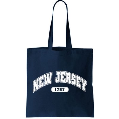 New Jersey Collegiate Style 1787 Tote Bag