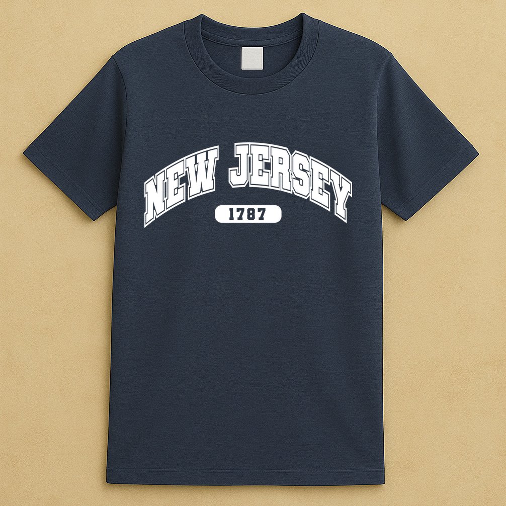 New Jersey Collegiate Style 1787 T-Shirt