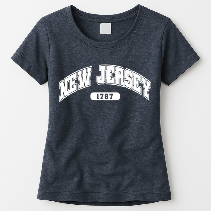 New Jersey Collegiate Style 1787 Womens T-Shirt