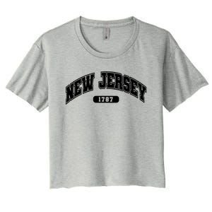 New Jersey Collegiate Style 1787 Women's Crop Top Tee