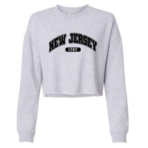 New Jersey Collegiate Style 1787 Cropped Pullover Crew