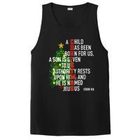 Nativity Jesus Christian Bible Verse Christmas Tree Lights PosiCharge Competitor Tank