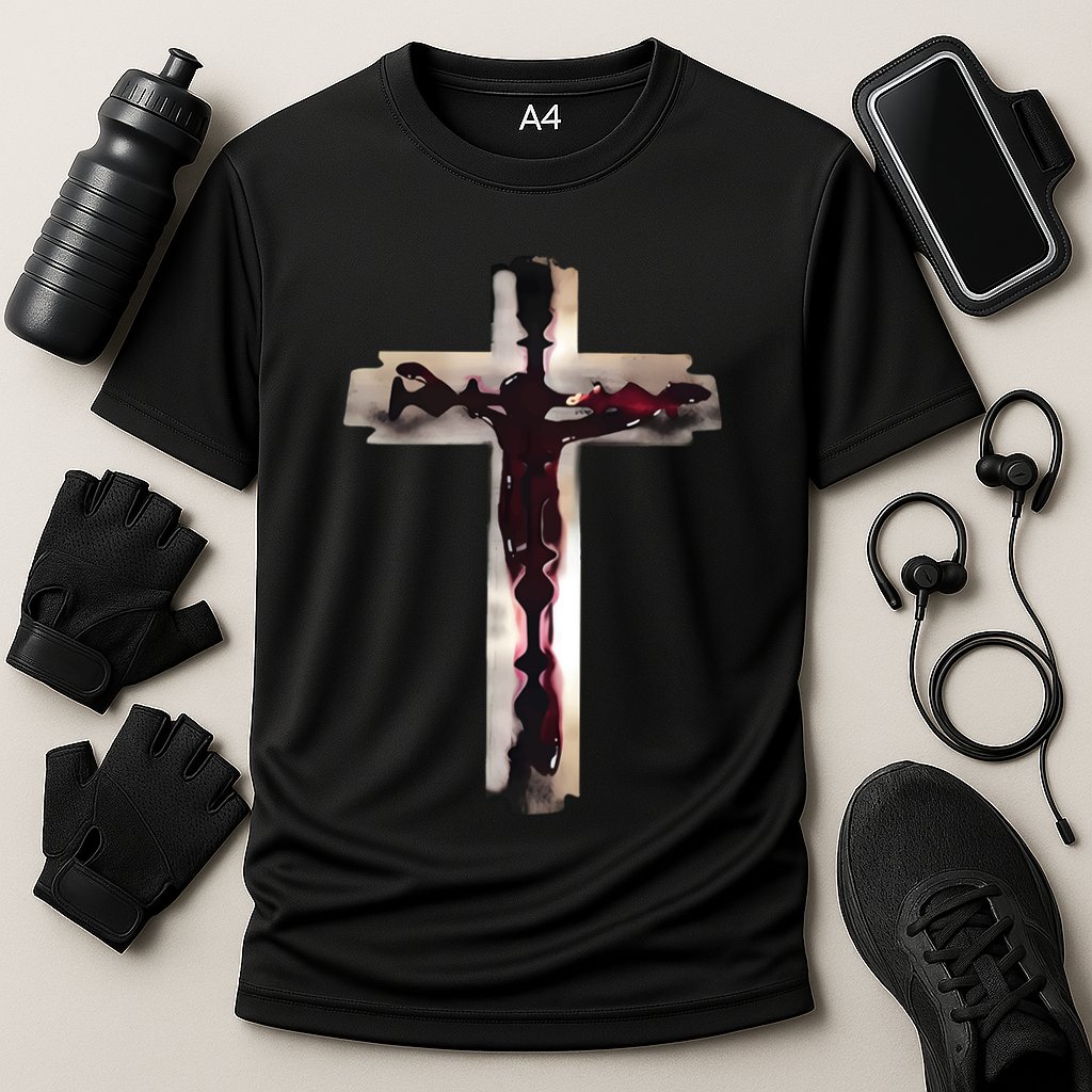 Nawafer Jesus Cross Razorblade Performance Shirt
