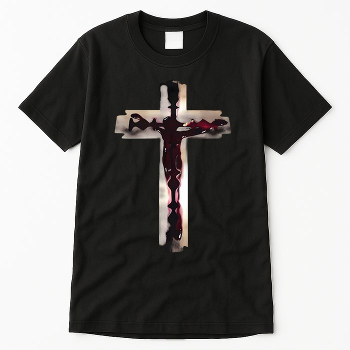 Nawafer Jesus Cross Razorblade Tall T-Shirt