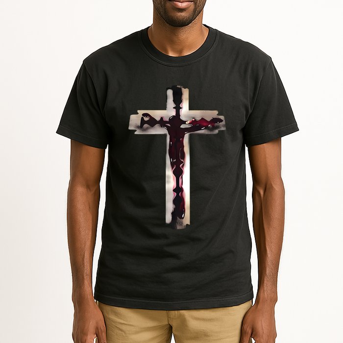 Nawafer Jesus Cross Razorblade Tall T-Shirt