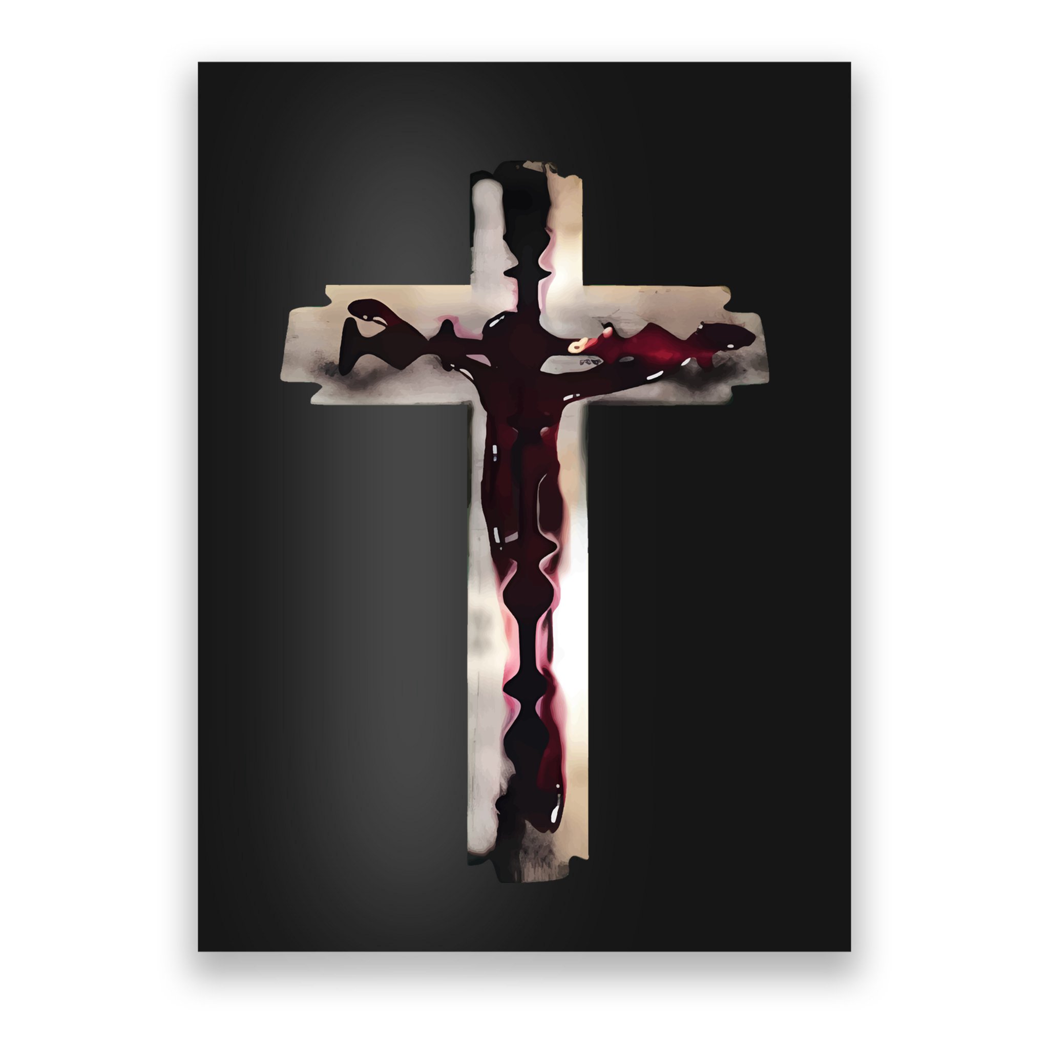Nawafer Jesus Cross Razorblade Poster