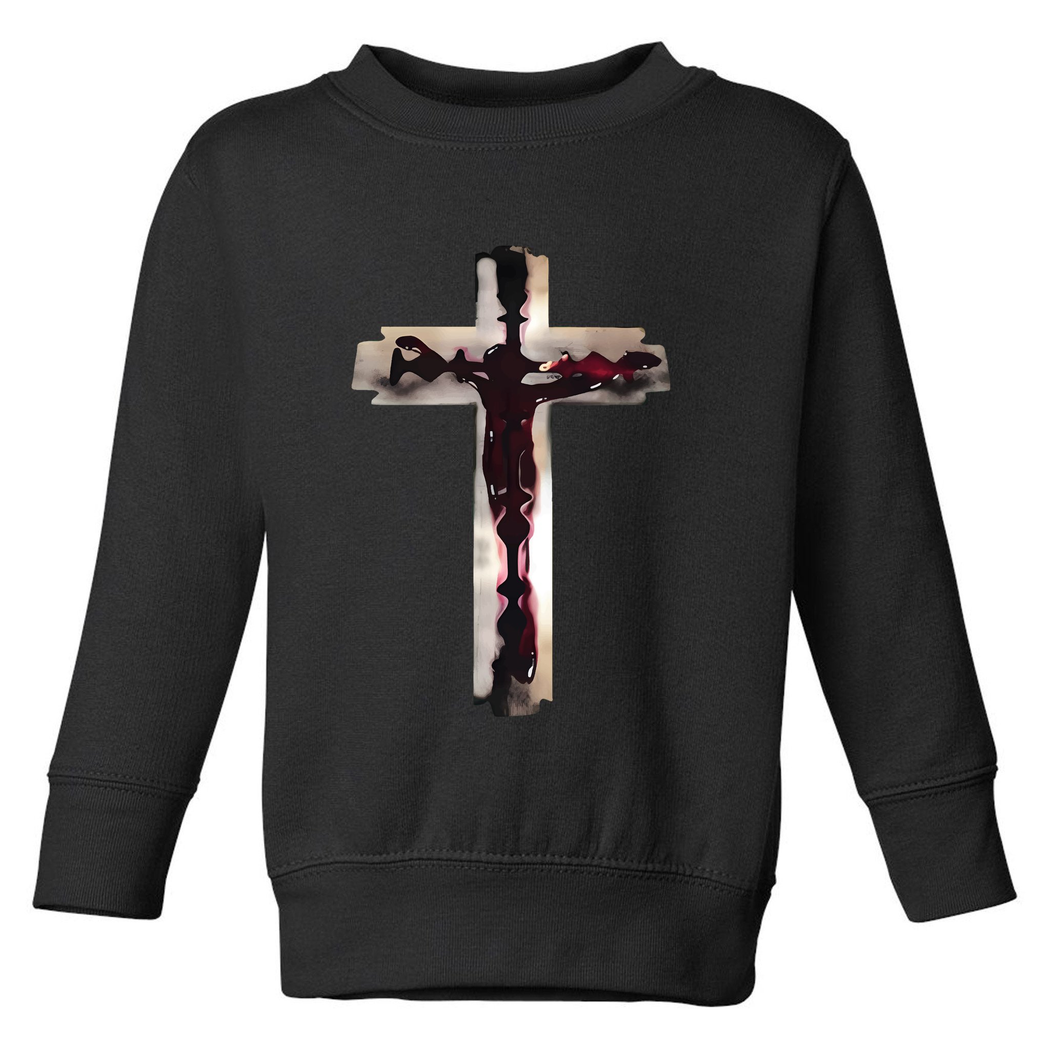 Nawafer Jesus Cross Razorblade Toddler Sweatshirt
