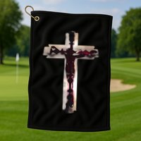 Nawafer Jesus Cross Razorblade Golf Towel