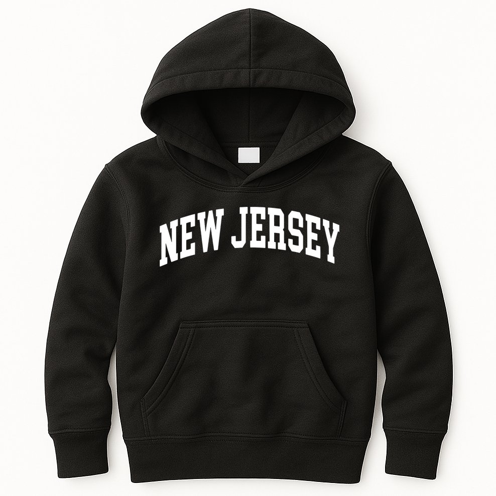 New Jersey Classic Text Kids Hoodie