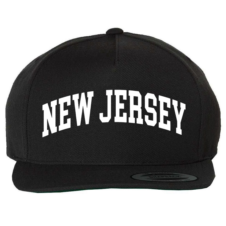 New Jersey Classic Text Wool Snapback Cap