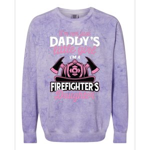 Not Just Daddys Little Girl Firefighter Daughter Colorblast Crewneck Sweatshirt