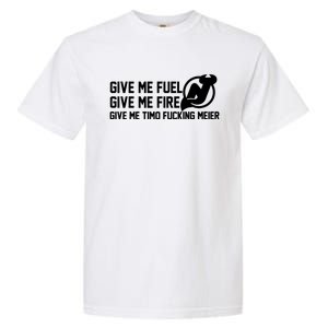 New Jersey Devils Give Me Fuel Give Me Fire Give Me Timo Fucking Meier Garment-Dyed Heavyweight T-Shirt