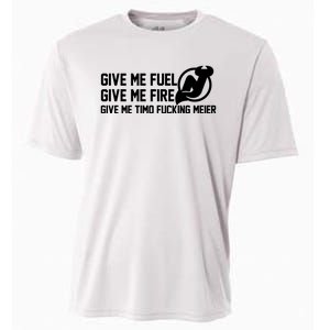 New Jersey Devils Give Me Fuel Give Me Fire Give Me Timo Fucking Meier Cooling Performance Crew T-Shirt