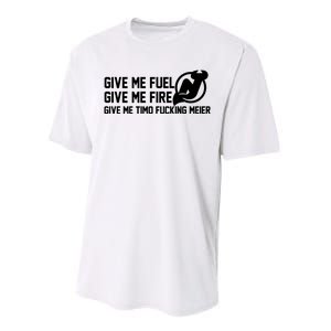 New Jersey Devils Give Me Fuel Give Me Fire Give Me Timo Fucking Meier Performance Sprint T-Shirt