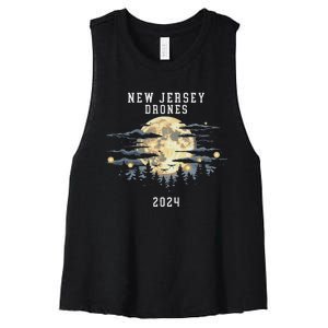 New Jersey Drones December 2024 – Drone Sightings Women's Racerback Cropped Tank