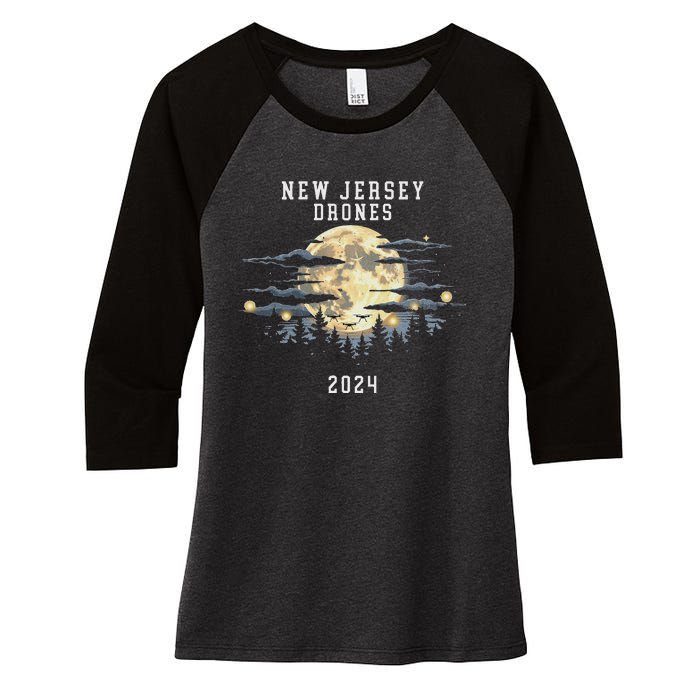 New Jersey Drones December 2024 – Drone Sightings Women's Tri-Blend 3/4-Sleeve Raglan Shirt