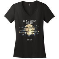 New Jersey Drones December 2024 – Drone Sightings Women's V-Neck T-Shirt