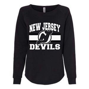 New Jersey Devils Stripe Red Womens California Wash Sweatshirt