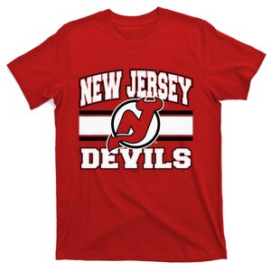 New Jersey Devils Stripe Red T-Shirt