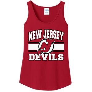 New Jersey Devils Stripe Red Ladies Essential Tank