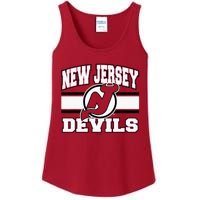 New Jersey Devils Stripe Red Ladies Essential Tank