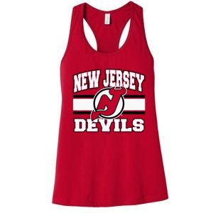 New Jersey Devils Stripe Red Women's Racerback Tank