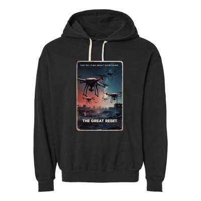 New Jersey Drones Ufo Uap Project Bluebeam Garment-Dyed Fleece Hoodie