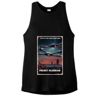 New Jersey Drones Ufo Uap Project Bluebeam Ladies PosiCharge Tri-Blend Wicking Tank