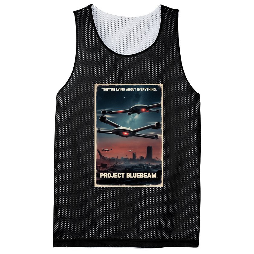 New Jersey Drones Ufo Uap Project Bluebeam Mesh Reversible Basketball Jersey Tank